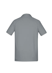 Biz Collection P011MS Byron Mens Short Sleeve Polo in Silver - back view