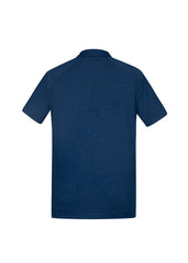 Biz Collection P011MS Byron Mens Short Sleeve Polo in Steel Blue - back view