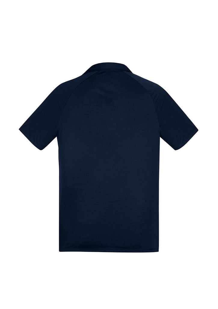 Biz Collection P012MS Academy Mens Short Sleeve Polo in Navy/White - back view