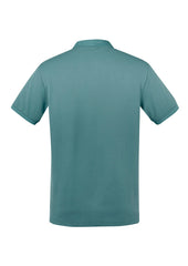 Biz Collection P105MS City Mens Short Sleeve Polo in Jasper Green - back view