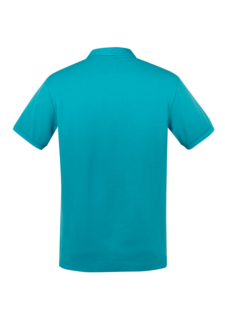 Biz Collection P105MS City Mens Short Sleeve Polo in Teal - back view
