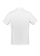 Biz Collection P105MS City Mens Short Sleeve Polo in White - back view