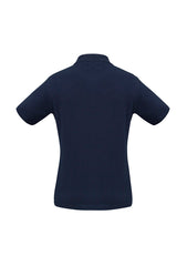 Biz Collection P112LS Ice Womens Short Sleeve Polo in Navy - back view