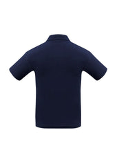 Biz Collection P112MS Ice Mens Short Sleeve Polo in Navy - back view