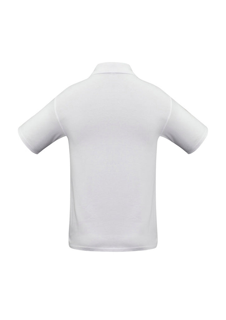 Biz Collection P112MS Ice Mens Short Sleeve Polo in White - back view