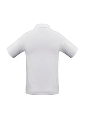 Biz Collection P112MS Ice Mens Short Sleeve Polo in White - back view