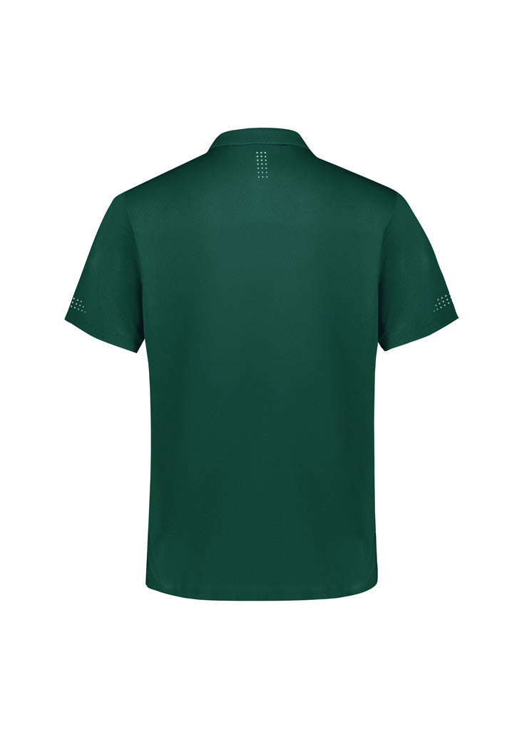 Biz Collection P200MS Balance Mens Short Sleeve Polo in Forest/White - back view