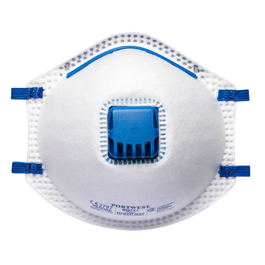 FFP2 Valved Dust Mist Respirator (Pk10) - P201 - Portwest-0