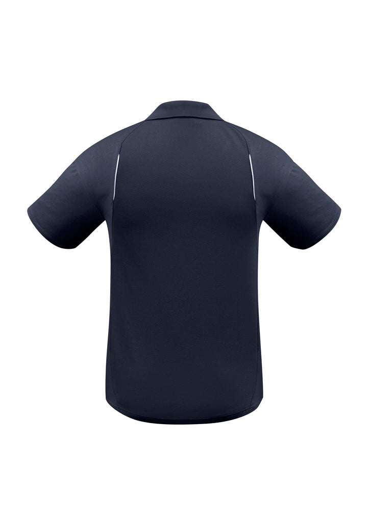 Biz Collection P244MS United Mens Short Sleeve Polo in Navy/White - back view