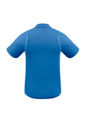 Biz Collection P244MS United Mens Short Sleeve Polo in Royal/White - back view