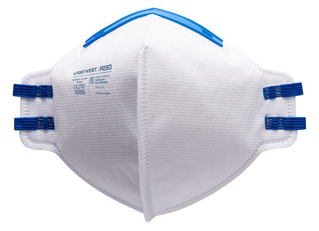 FFP2 Dust Mist Fold Flat Respirator (Pk20) - P250 - Portwest-0