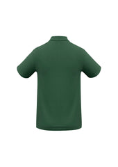 Biz Collection P400MS Crew Mens Short Sleeve Polo in Forest - back view