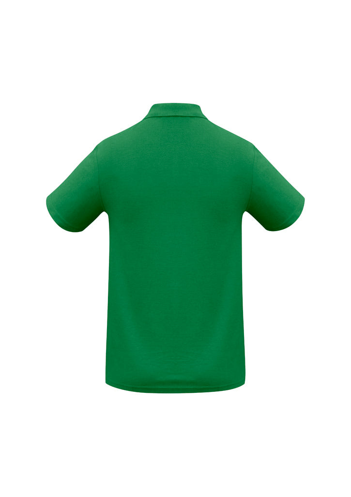 Biz Collection P400MS Crew Mens Short Sleeve Polo in Kelly Green - back view
