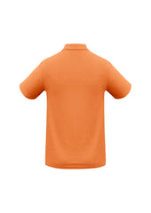 Biz Collection P400MS Crew Mens Short Sleeve Polo in Orange - back view