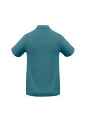 Biz Collection P400MS Crew Mens Short Sleeve Polo in Teal - back view