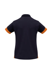 Biz Collection P401LS Talon Womens Short Sleeve Polo in Navy/Orange - back view