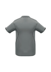 Biz Collection P405KS Razor Kids Short Sleeve Polo in Ash/Black - back view