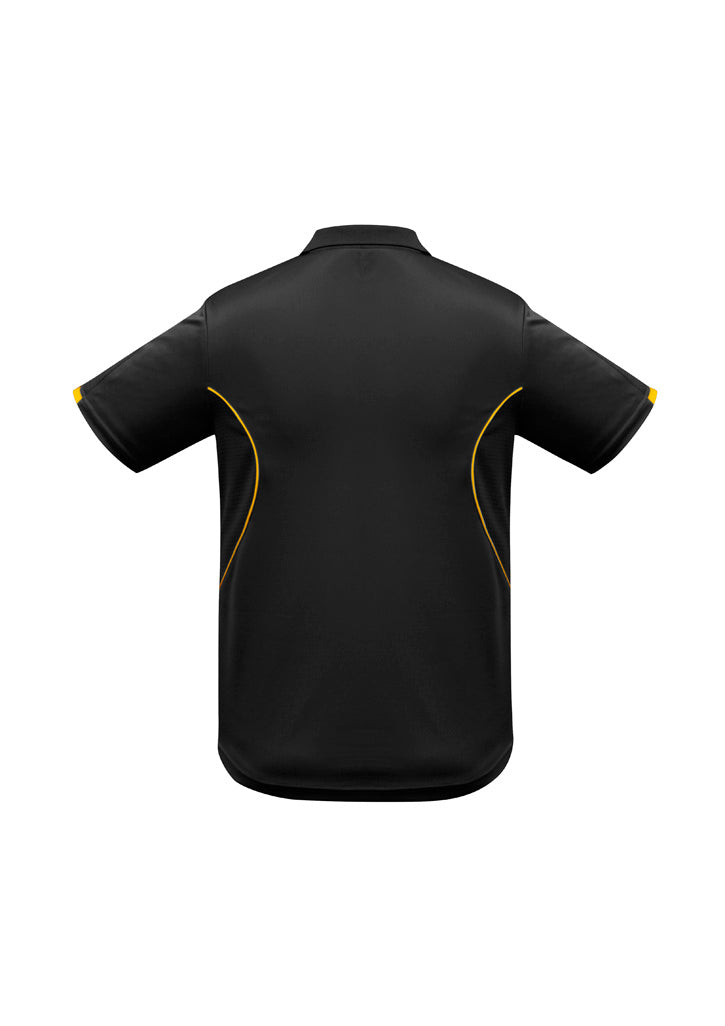 Biz Collection P405KS Razor Kids Short Sleeve Polo in Black/Gold - back view