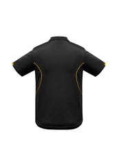 Biz Collection P405KS Razor Kids Short Sleeve Polo in Black/Gold - back view