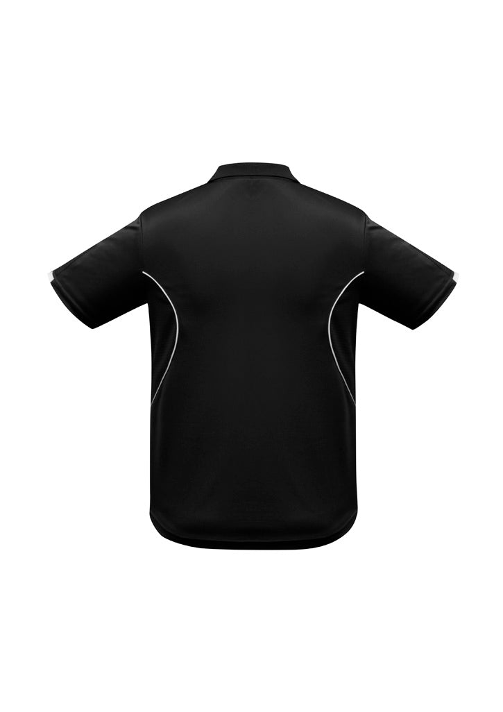 Biz Collection P405KS Razor Kids Short Sleeve Polo in Black/White - back view
