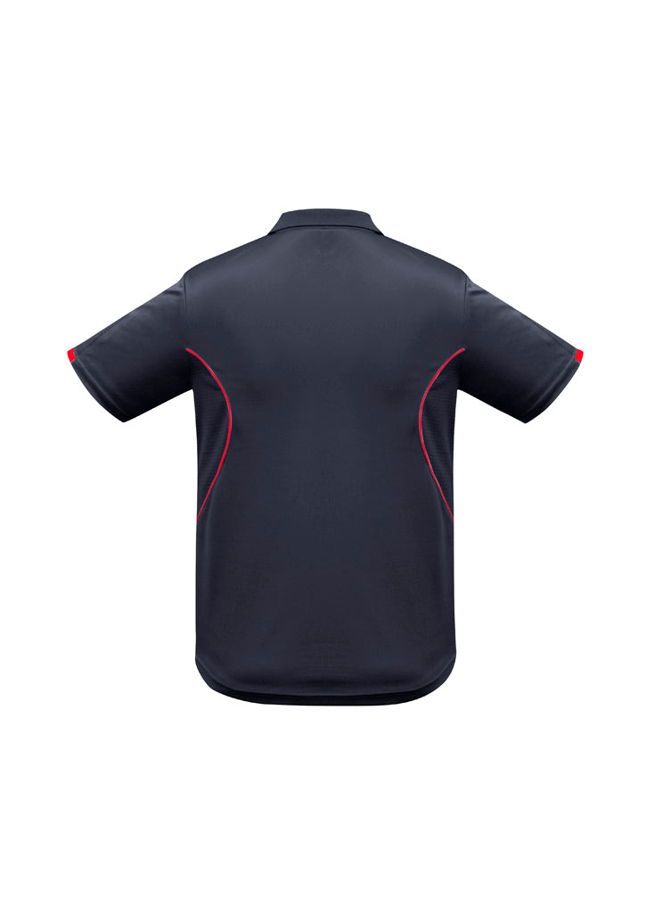 Biz Collection P405KS Razor Kids Short Sleeve Polo in Navy/Red - back view