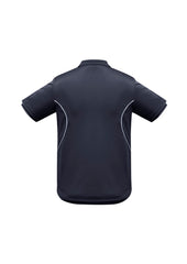 Biz Collection P405KS Razor Kids Short Sleeve Polo in Navy/White - back view