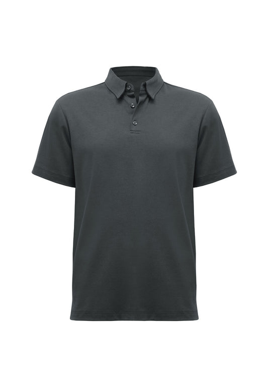 Biz Collection P515MS Lotus Mens Short Sleeve Polo in Charcoal