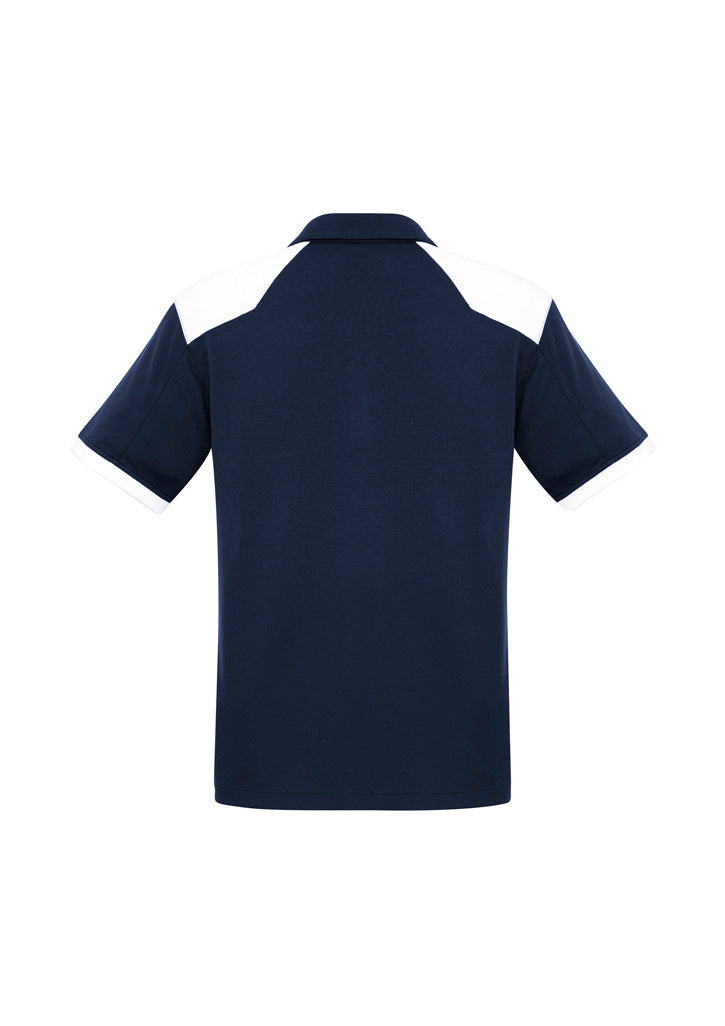 Biz Collection P705MS Rival Mens Short Sleeve Polo in Navy/White - back view