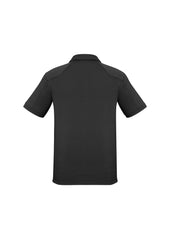 Biz Collection P706MS Profile Mens Short Sleeve Polo in Black - back view