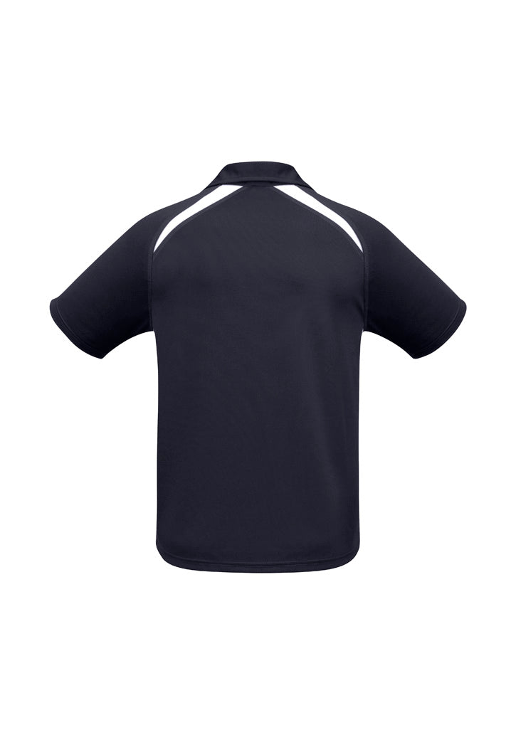 Biz Collection P7700B Splice Kids Short Sleeve Polo in Navy/White - back view