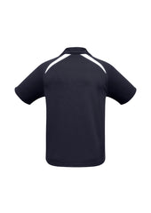 Biz Collection P7700B Splice Kids Short Sleeve Polo in Navy/White - back view