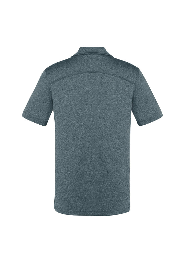 Biz Collection P815MS Aero Mens Short Sleeve Polo in Charcoal - back view