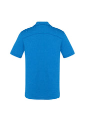 Biz Collection P815MS Aero Mens Short Sleeve Polo in Cyan - back view