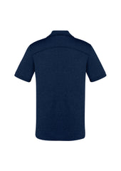 Biz Collection P815MS Aero Mens Short Sleeve Polo in Navy - back view