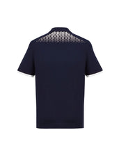 Biz Collection P900MS Galaxy Mens Short Sleeve Polo in Navy/White - back view