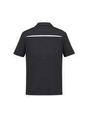 Biz Collection P901MS Sonar Mens Short Sleeve Polo in Black/White - back view