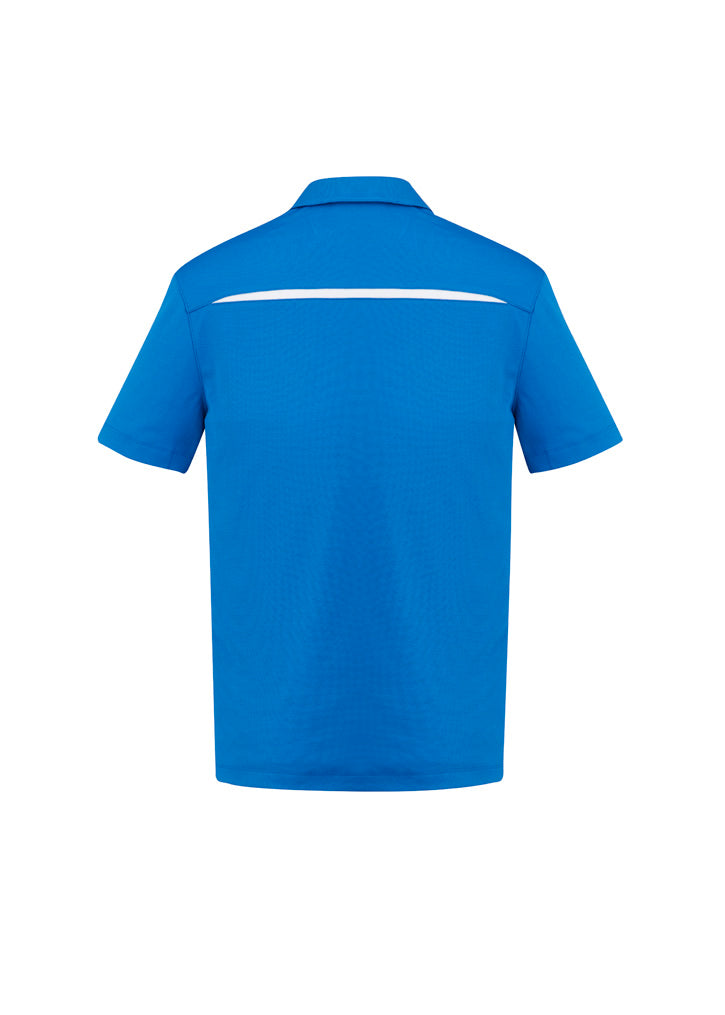 Biz Collection P901MS Sonar Mens Short Sleeve Polo in Royal/White - back view