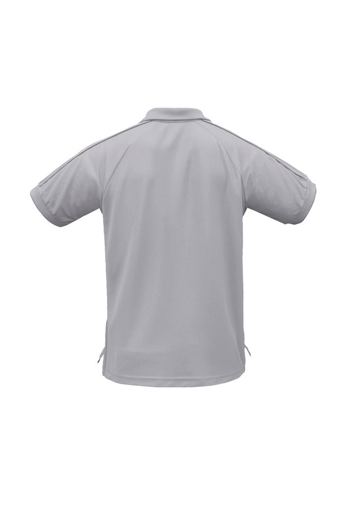 Biz Collection P9900 Resort Mens Short Sleeve Polo in Grey/Charcoal - back view