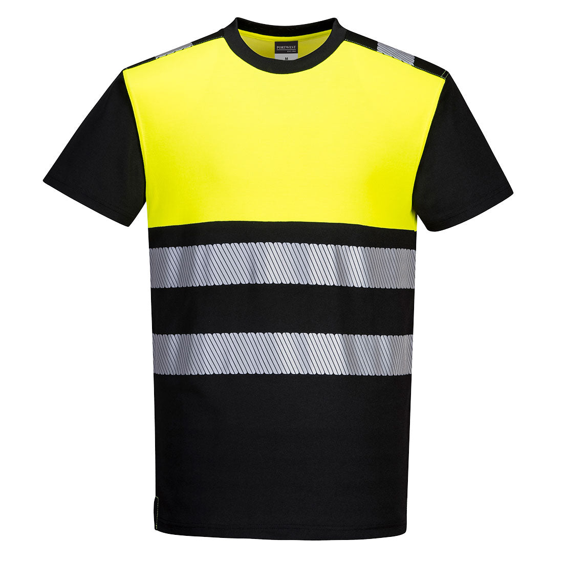 PW3 Hi-Vis Class 1 T-Shirt - PW311 - Portwest - Black/Yellow