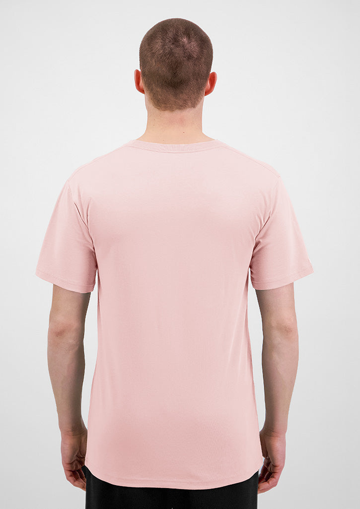 Basis Mens Short Sleeve Tee - X1001M in Pink - model