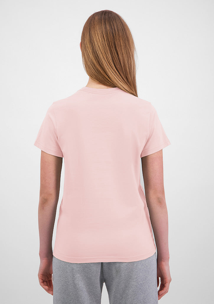 Basis Womens Short Sleeve Tee - X1001W in Pink - model