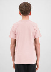 Basis Youth Short Sleeve Tee - X1001Y in Pink - model