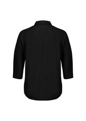 Biz Corporates RB366LT Dahlia Womens 3/4 Sleeve Blouse in Black - back view