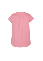 Biz Corporates RB967LS Kayla Womens V-Neck Pleat Blouse in Dusty Rose - back view