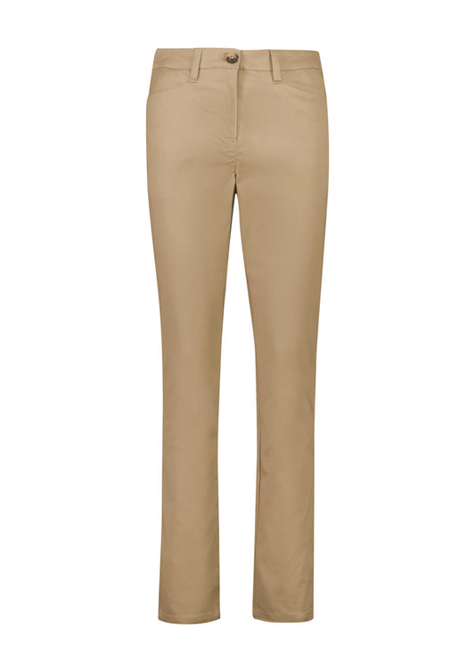 Biz Corporates RGP263L Traveller Womens Slim Leg Stretch Chino Pant in Desert