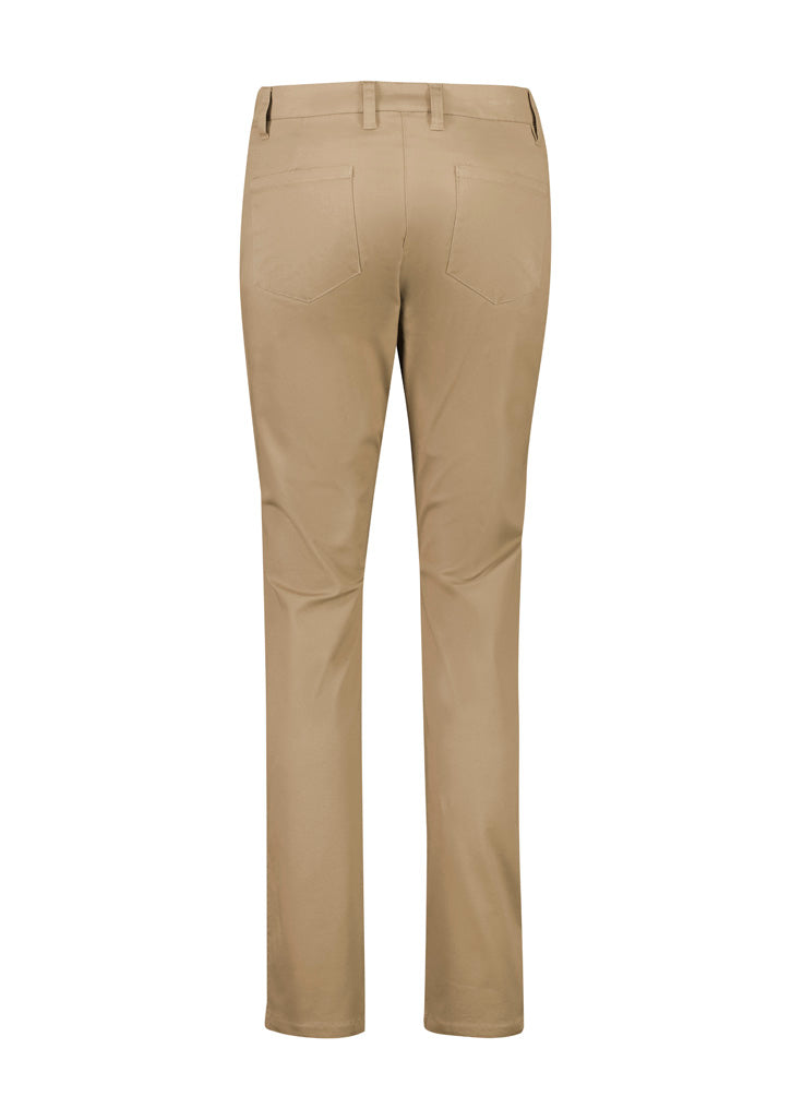 Biz Corporates RGP263L Traveller Womens Slim Leg Stretch Chino Pant in Desert - back view