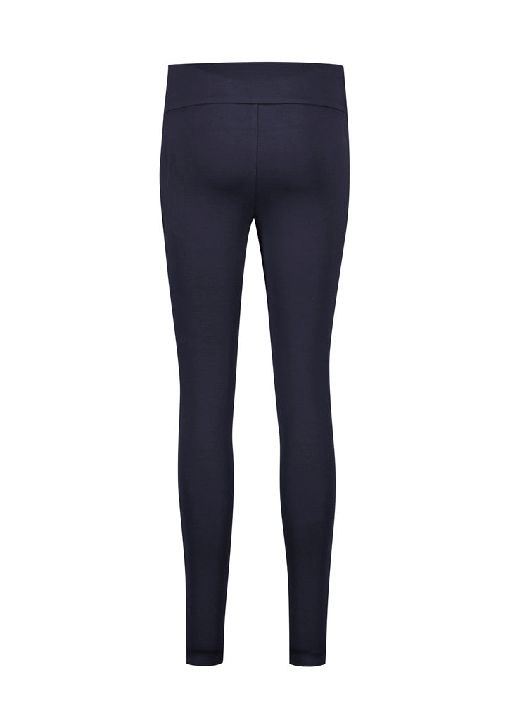 Biz Corporates RGP303L Scuba Ponte Womens High-rise Pull-on Corporate Legging in Navy - back view