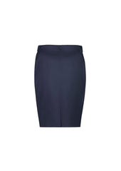 Biz Corporates RGS312L Cool Stretch Womens Mid-waist Pencil Skirt in Navy - back view