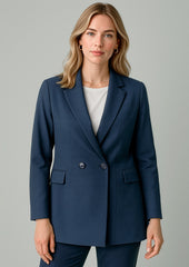 Renew Womens Double Breasted Longline Jacket - RJ400L - biz-corporates-1