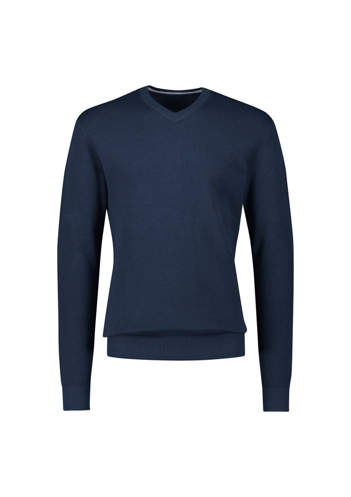 Biz Corporates RJP266M Osaka Mens Pineapple Knit Jumper in Navy